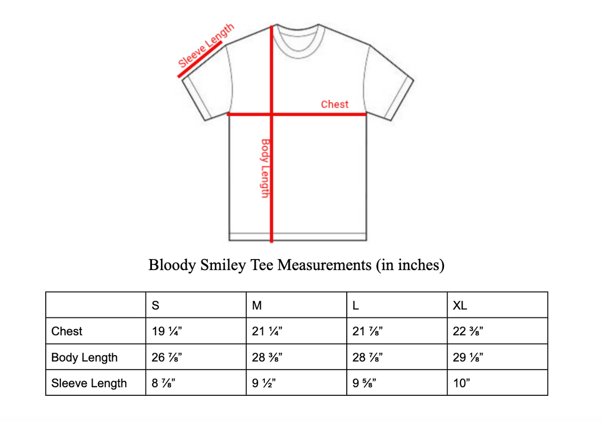Bloody Smiley Tee - White