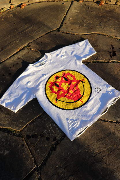 Bloody Smiley Tee - White