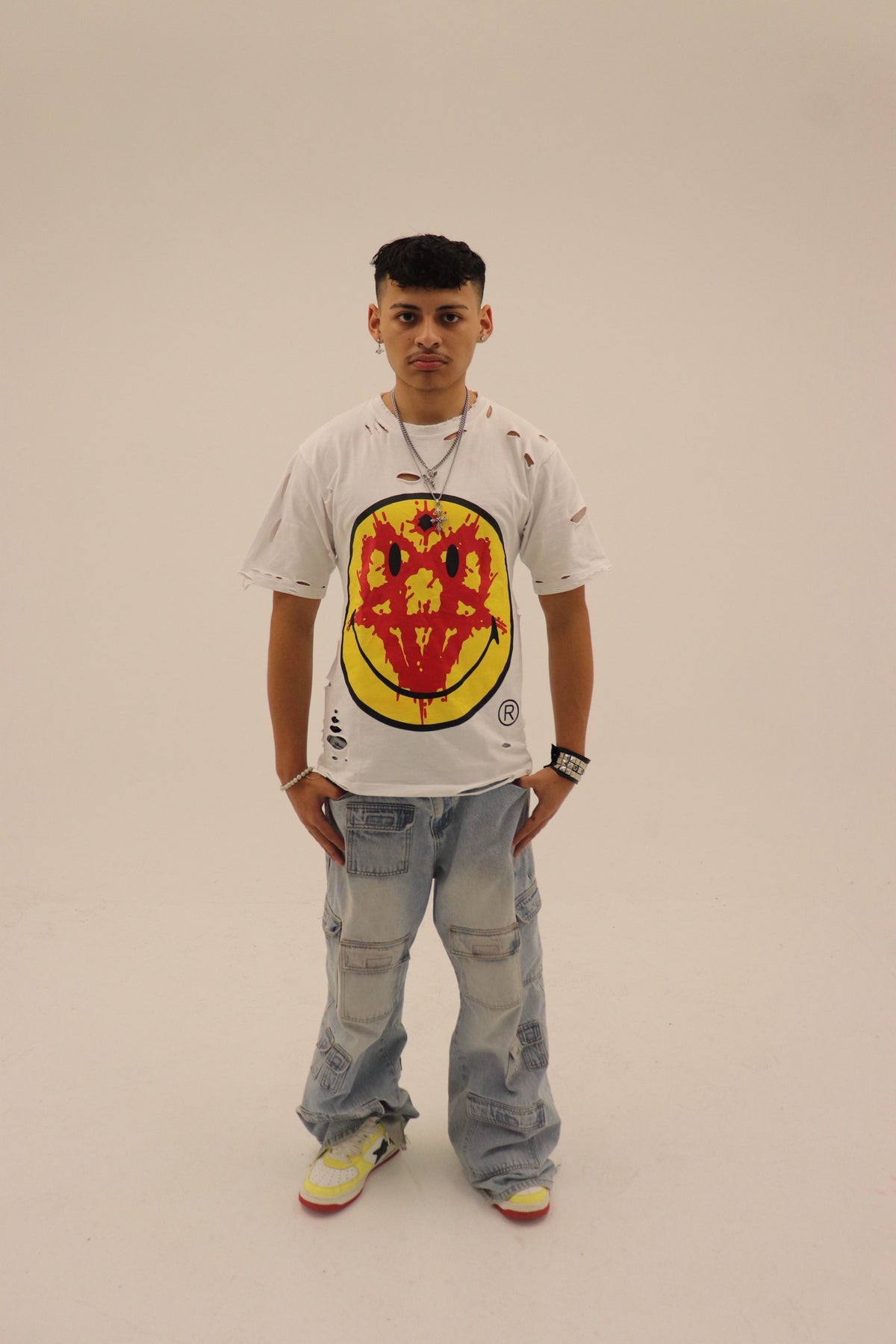 Bloody Smiley Tee - White