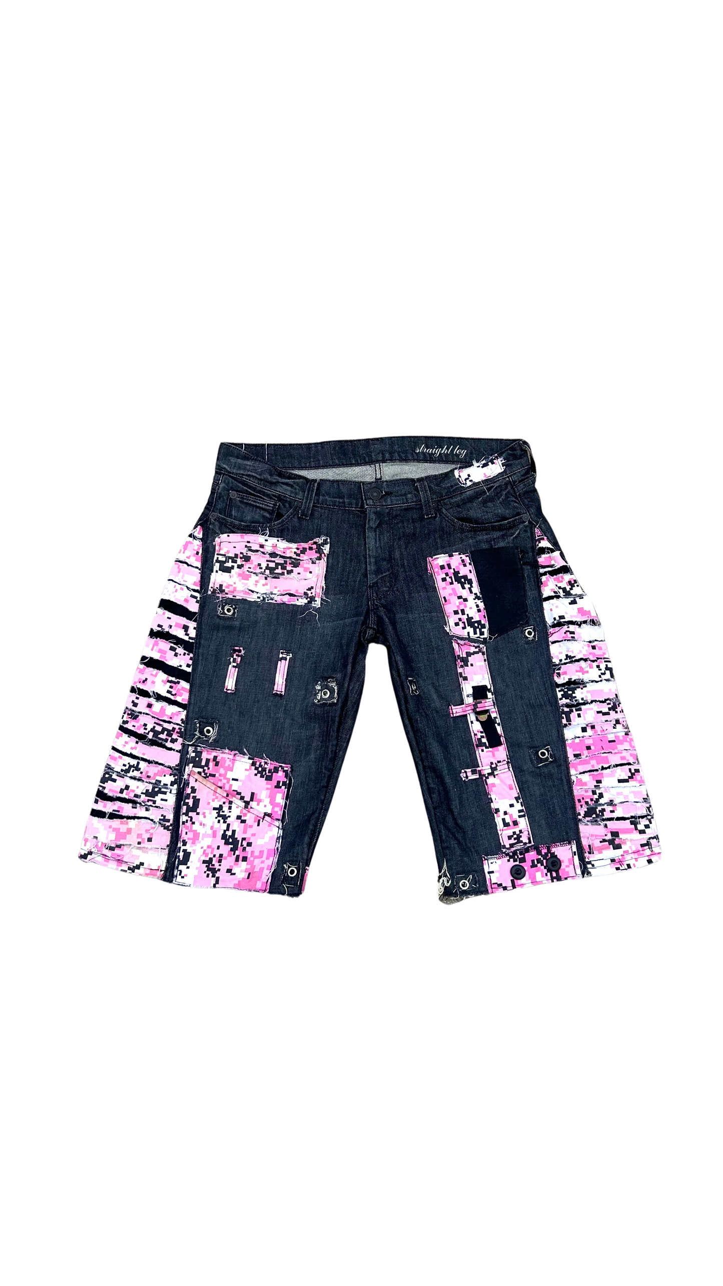 LosingMy5anity Pink Camo/Denim Hybrid Jorts