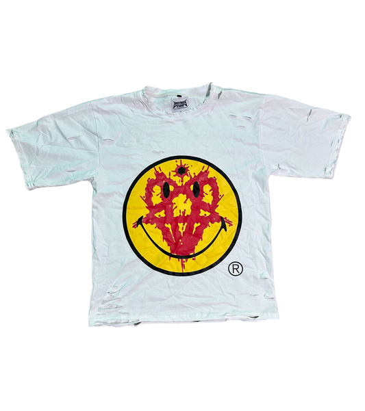 Bloody Smiley Tee - White