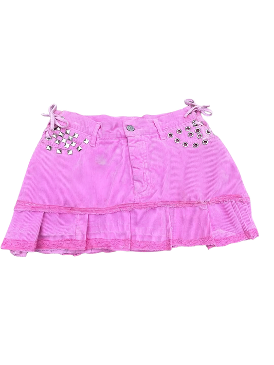 Studded Corduroy Mini Skirt